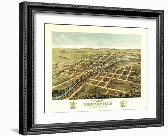 Northfield, Minnesota - Panoramic Map-Lantern Press-Framed Art Print