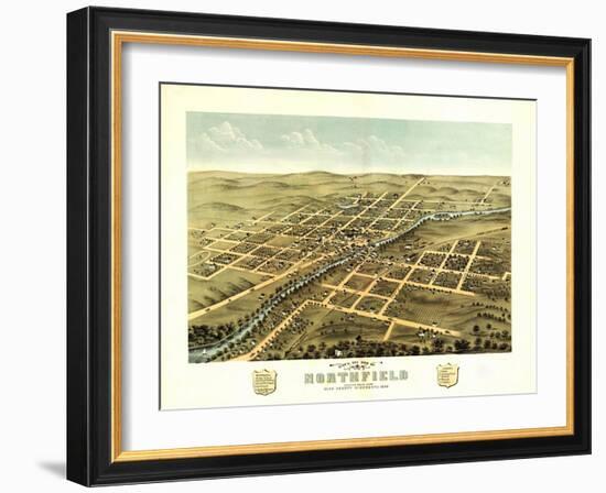 Northfield, Minnesota - Panoramic Map-Lantern Press-Framed Art Print