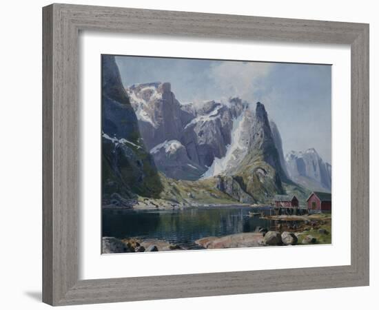 Northlandfjord circa 1890-Hans Andreas Dahl-Framed Giclee Print