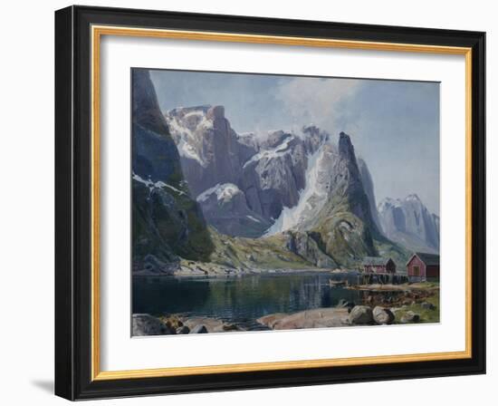 Northlandfjord circa 1890-Hans Andreas Dahl-Framed Giclee Print