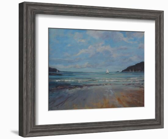 Northsands Salcombe, Sailing , 2016-Jennifer Wright-Framed Giclee Print