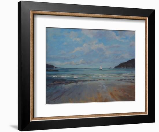 Northsands Salcombe, Sailing , 2016-Jennifer Wright-Framed Giclee Print