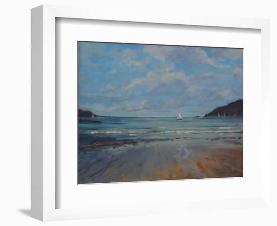 Northsands Salcombe, Sailing , 2016-Jennifer Wright-Framed Giclee Print