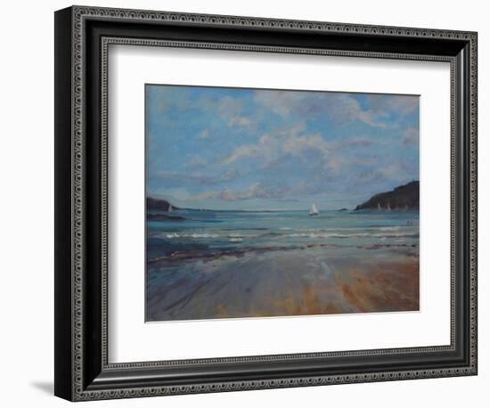 Northsands Salcombe, Sailing , 2016-Jennifer Wright-Framed Giclee Print