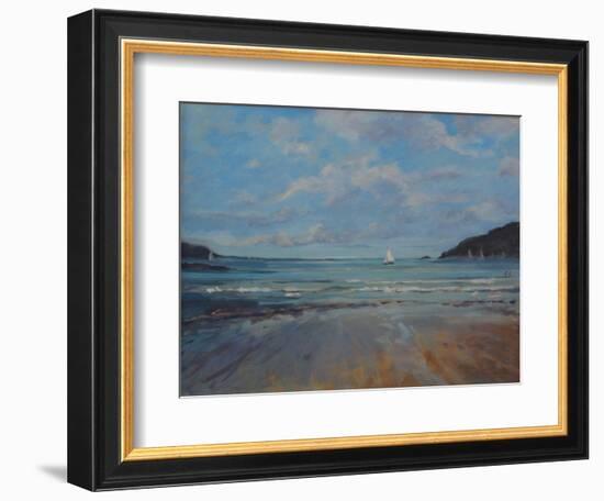 Northsands Salcombe, Sailing , 2016-Jennifer Wright-Framed Giclee Print