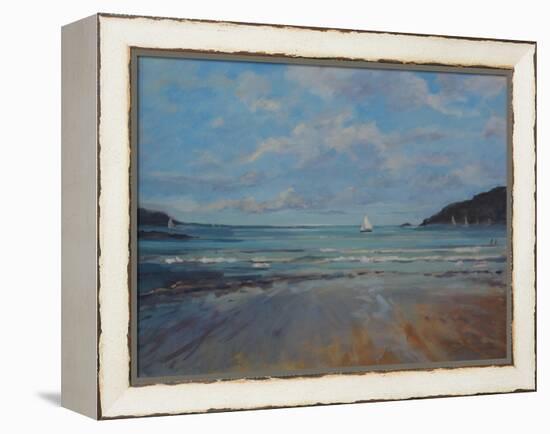 Northsands Salcombe, Sailing , 2016-Jennifer Wright-Framed Premier Image Canvas