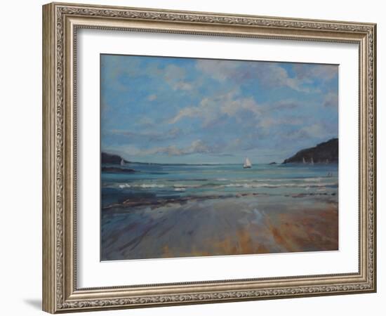 Northsands Salcombe, Sailing , 2016-Jennifer Wright-Framed Giclee Print