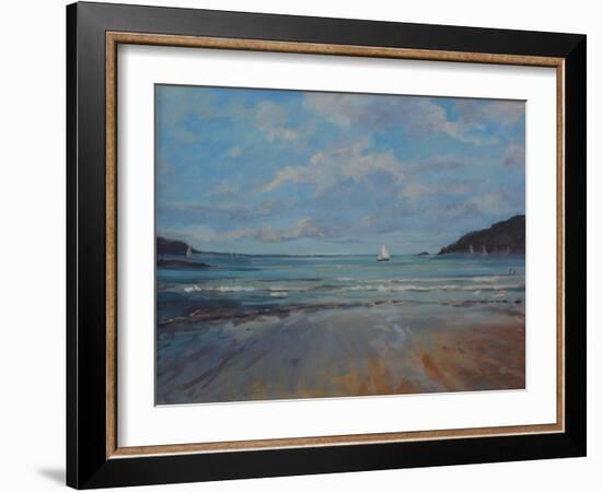 Northsands Salcombe, Sailing , 2016-Jennifer Wright-Framed Giclee Print