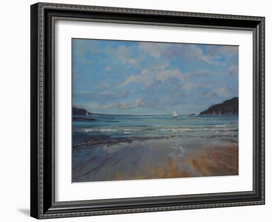 Northsands Salcombe, Sailing , 2016-Jennifer Wright-Framed Giclee Print