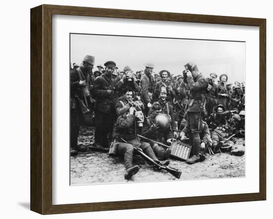 Northumberland Fusiliers at St Eloi 1916-Robert Hunt-Framed Photographic Print