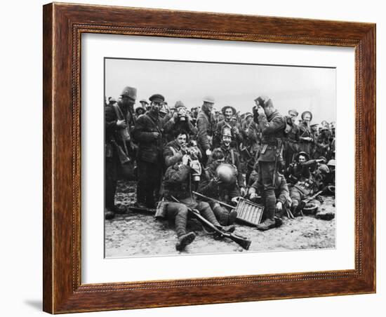 Northumberland Fusiliers at St Eloi 1916-Robert Hunt-Framed Photographic Print