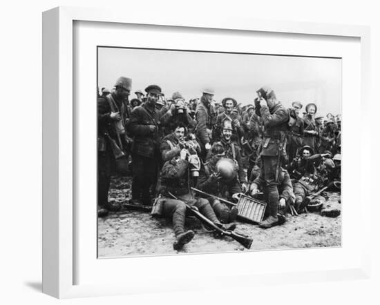 Northumberland Fusiliers at St Eloi 1916-Robert Hunt-Framed Photographic Print