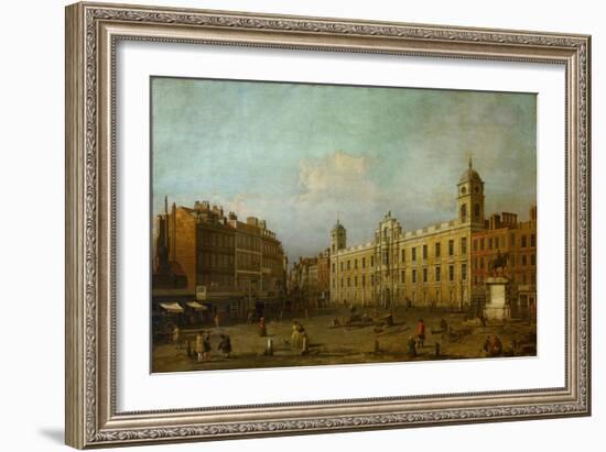 Northumberland House on Trafalgar Sqare, London. (1746).-Canaletto-Framed Giclee Print