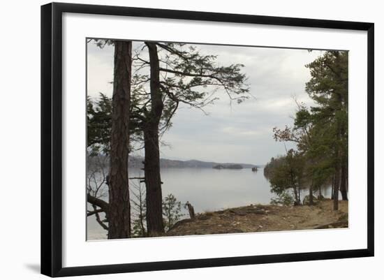 Northward View of the Hudson River From the Shore of Hyde Park, NY-null-Framed Photographic Print