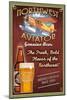 Northwest Aviator Beer-Lantern Press-Mounted Art Print