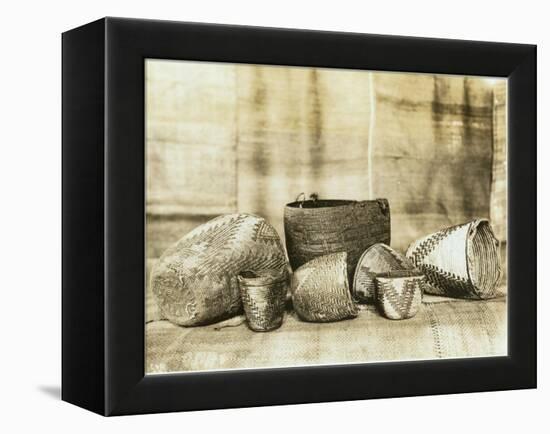 Northwest Native American Baskets-Asahel Curtis-Framed Premier Image Canvas