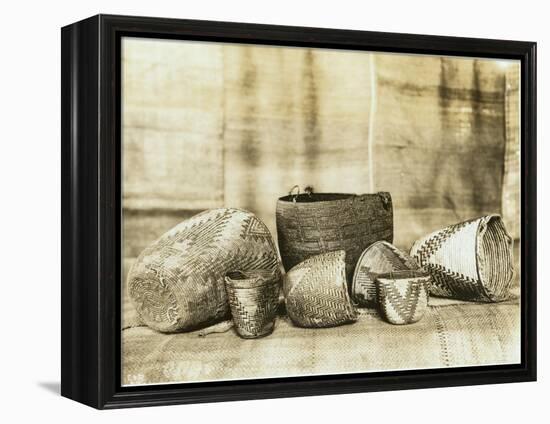 Northwest Native American Baskets-Asahel Curtis-Framed Premier Image Canvas