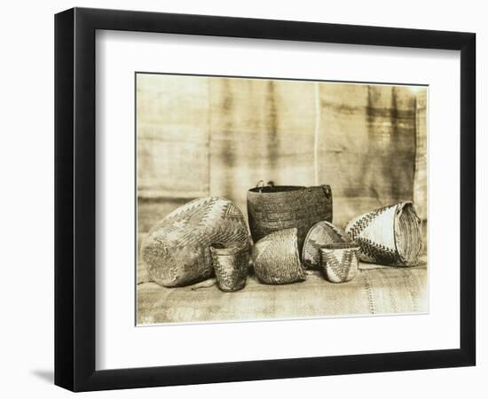 Northwest Native American Baskets-Asahel Curtis-Framed Giclee Print