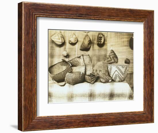 Northwest Native American Baskets-Asahel Curtis-Framed Giclee Print