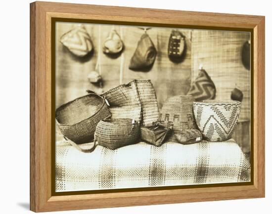 Northwest Native American Baskets-Asahel Curtis-Framed Premier Image Canvas