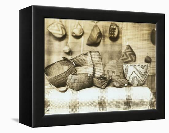 Northwest Native American Baskets-Asahel Curtis-Framed Premier Image Canvas