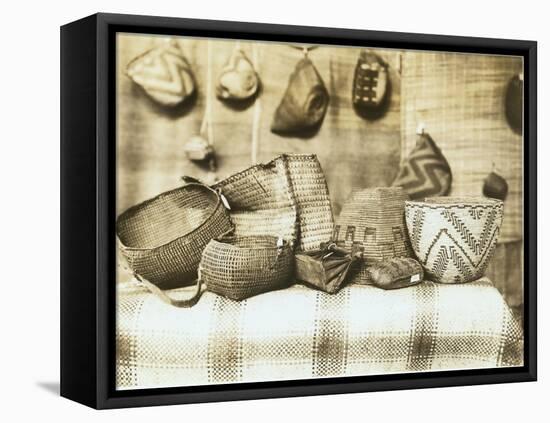 Northwest Native American Baskets-Asahel Curtis-Framed Premier Image Canvas