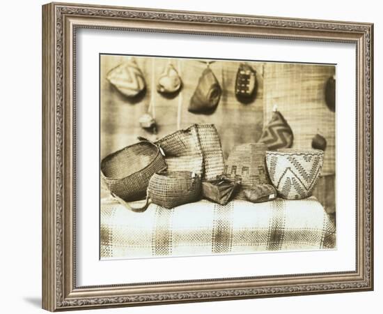 Northwest Native American Baskets-Asahel Curtis-Framed Giclee Print