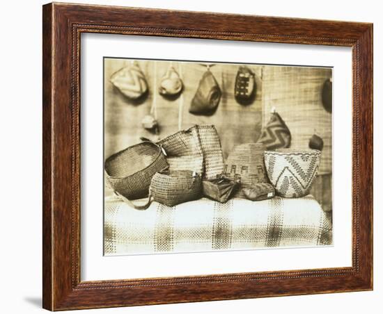 Northwest Native American Baskets-Asahel Curtis-Framed Giclee Print