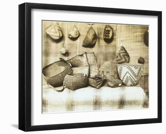 Northwest Native American Baskets-Asahel Curtis-Framed Giclee Print