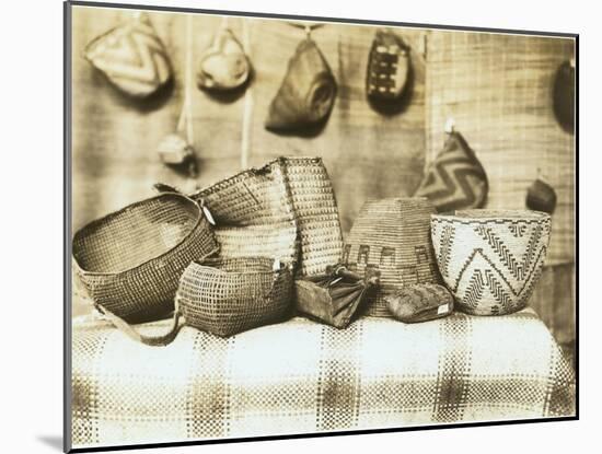 Northwest Native American Baskets-Asahel Curtis-Mounted Giclee Print