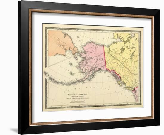 Northwestern America Showing the Territory ceded by Russia to the United States, c.1872-null-Framed Art Print