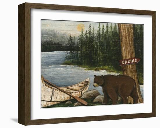 Northwoods Bear Crop-David Cater Brown-Framed Art Print