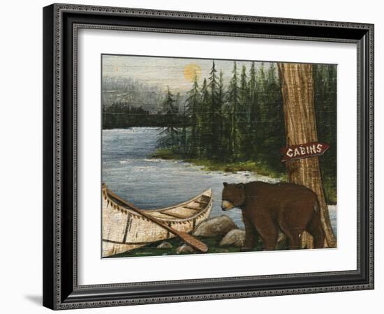 Northwoods Bear Crop-David Cater Brown-Framed Art Print