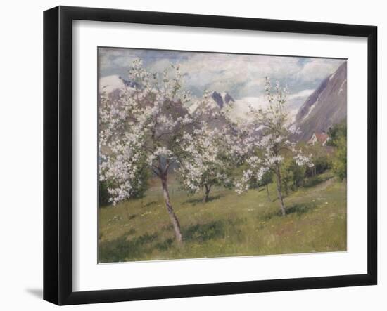 Norvège, verger en fleur (Harland) .1898-Johannes Martin Grimelund-Framed Giclee Print