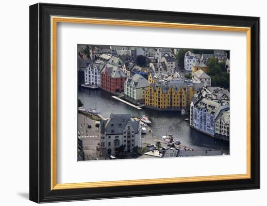 Norway. Alesund Inner Harbor-Kymri Wilt-Framed Photographic Print