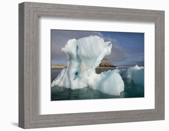 Norway, Barents Sea, Palander Bay, Zeipelodden. Large Iceberg in Palander Bay-Cindy Miller Hopkins-Framed Photographic Print