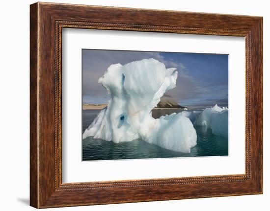 Norway, Barents Sea, Palander Bay, Zeipelodden. Large Iceberg in Palander Bay-Cindy Miller Hopkins-Framed Photographic Print