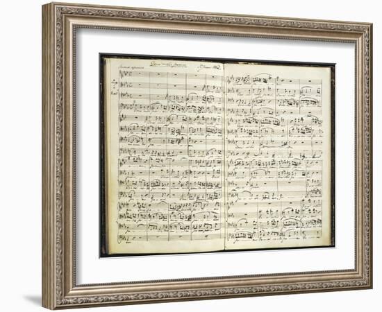 Norway, Bergen, Autograph Score of First Work of Edvard Hagerup Grieg-null-Framed Giclee Print