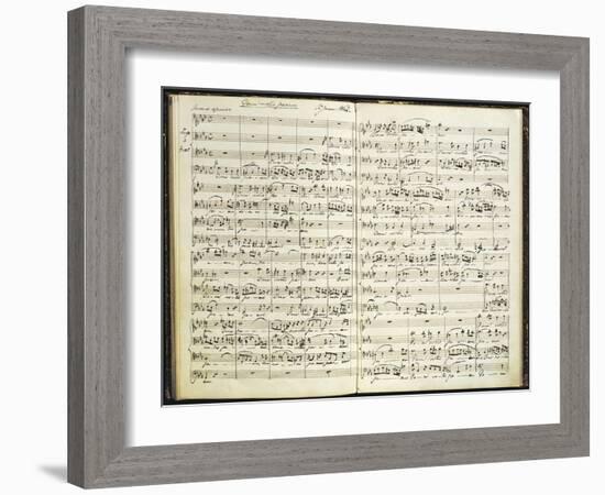 Norway, Bergen, Autograph Score of First Work of Edvard Hagerup Grieg-null-Framed Giclee Print