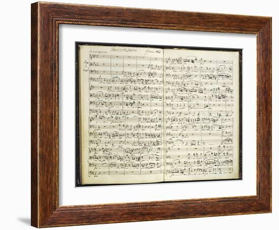 Norway, Bergen, Autograph Score of First Work of Edvard Hagerup Grieg-null-Framed Giclee Print