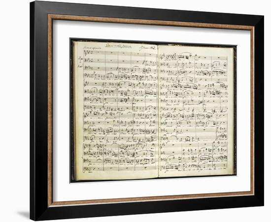 Norway, Bergen, Autograph Score of First Work of Edvard Hagerup Grieg-null-Framed Giclee Print