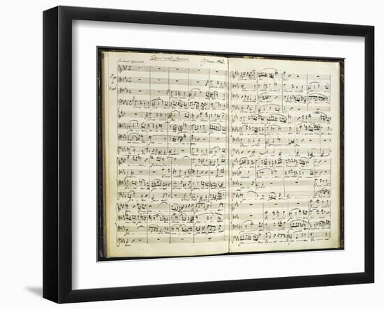 Norway, Bergen, Autograph Score of First Work of Edvard Hagerup Grieg-null-Framed Giclee Print