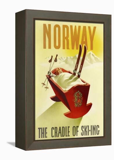 Norway Cradle Skiing-null-Framed Premier Image Canvas