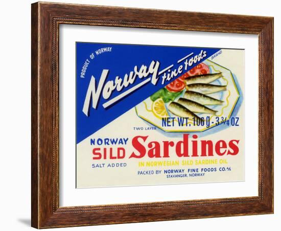 Norway Fine Foods Sild Sardines-null-Framed Art Print