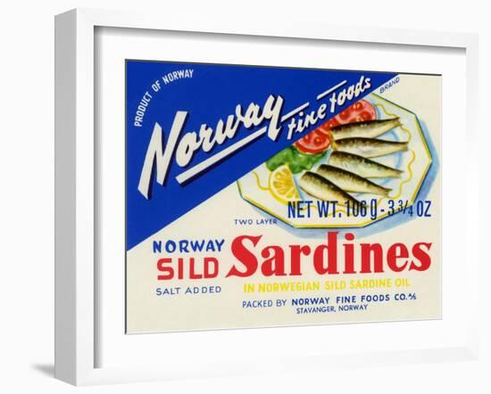 Norway Fine Foods Sild Sardines-null-Framed Art Print
