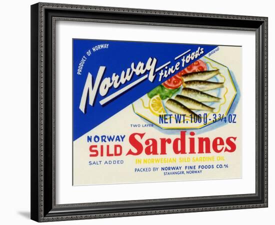 Norway Fine Foods Sild Sardines-null-Framed Art Print