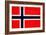 Norway Flag Design with Wood Patterning - Flags of the World Series-Philippe Hugonnard-Framed Art Print