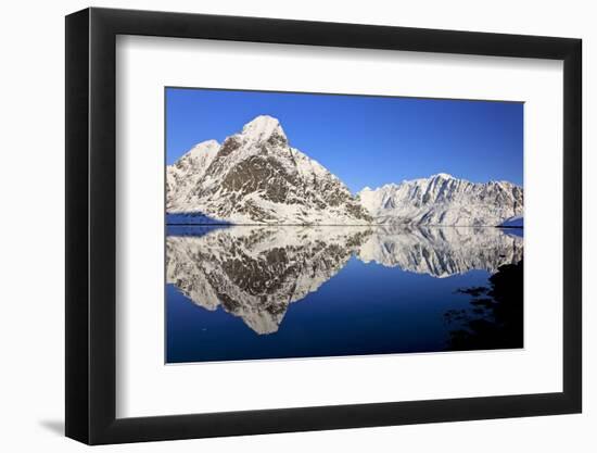 Norway, Lofoten, Moskenesoya, Kirkefjord, Pure Mountains-Bernd Rommelt-Framed Photographic Print