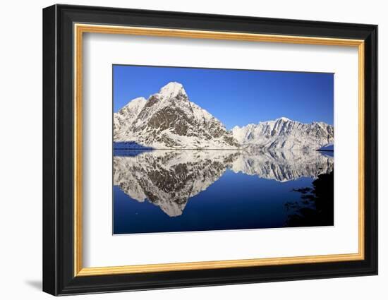 Norway, Lofoten, Moskenesoya, Kirkefjord, Pure Mountains-Bernd Rommelt-Framed Photographic Print