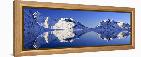 Norway, Lofoten, Moskenesoya Pure Mountains-Bernd Rommelt-Framed Premier Image Canvas